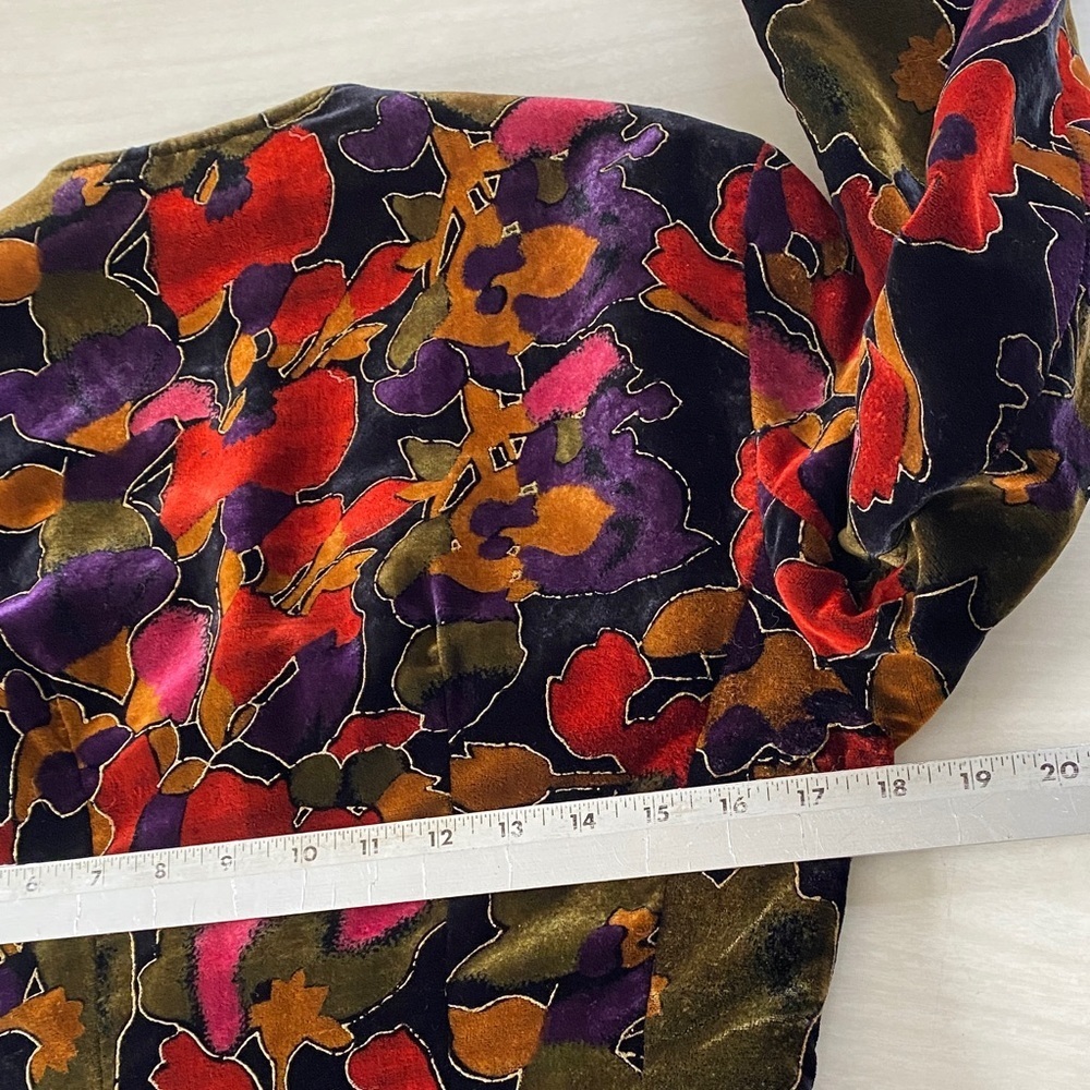 Velvet Great Britain Made Vintage Floral Blazer Fitted Dari Romantic formal - Picture 13 of 15